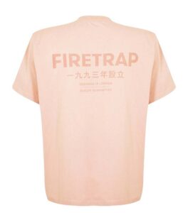 Firetrap Established Dusky Pink T-Shirt back