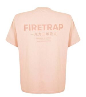 Firetrap Established Dusky Pink T-Shirt back