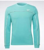 Reebok Ready Piping Crew Teal Blue Sweatshirt