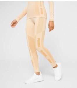 Puma Evoknit Seamless Leggings Woman Cream Tight