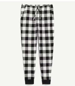 Old Navy Flannel Black White Pajama Joggers