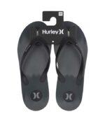 Hurley One Pack Tier Flip Grey Black Slippers
