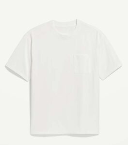 Old Navy White Loose Pocket T-Shirt