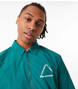 Slazenger Zip Front Forest Green Men Shirt up