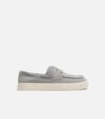 ZARA LEATHER DECK SUEDE GREY SHOES SIDE