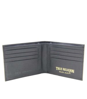 True Religion Brand Jeans Dakar Gold Bi-Fold Wallet inside