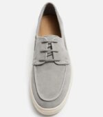 ZARA LEATHER DECK SUEDE GREY SHOES UP