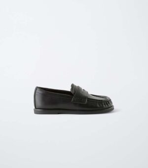 ZARA PENNY LOAFERS ALL BLACK KIDS SHOE SIDE