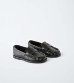 ZARA PENNY LOAFERS ALL BLACK KIDS SHOE UP