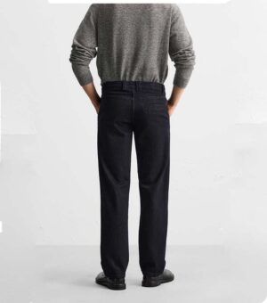 ZARA DENIM CHINO BLUE TROUSERS BACK