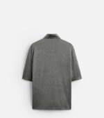 Zara Hemp Viscose Grey Men Polo back