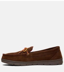 Timberland Men's Flannel-Lined Moc Dark Brown Shoe