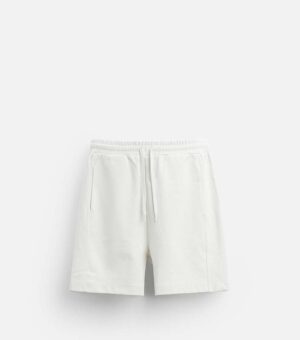 ZARA COMPACT JOGGER BERMUDA WHITE SHORTS