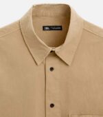 Zara Poplin Men Brown Shirt up