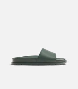 ZARA MONOCHROME GREEN MEN SLIDES SIDE