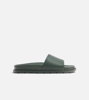 ZARA MONOCHROME GREEN MEN SLIDES SIDE
