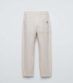 ZARA SLOUCHY CREAM KIDS JEANS BACK
