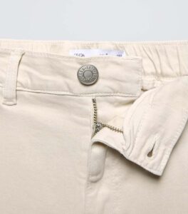 ZARA SLOUCHY CREAM KIDS JEANS UP