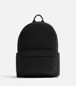 ZARA RUBBERISED BLACK BACKPACK
