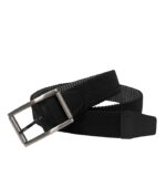 Boconi Reversible Elastic Braid Feather Black Belt