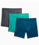 Puma Men's Ultra Soft Boxer Briefs (3 Pack) Green/Blue