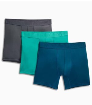 Puma Men's Ultra Soft Boxer Briefs (3 Pack) Green/Blue