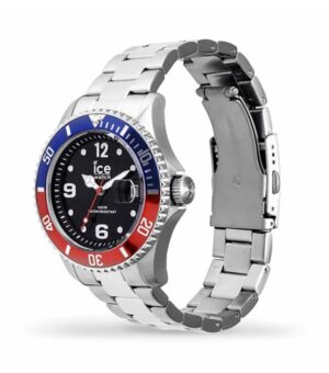 ICE Watch Black Dial Red Blue Silver Chain Watch side