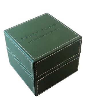 Perry Ellis Solar Powered 3-Hand Quartz Navy Blue Strap Watch box