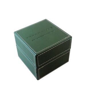 Perry Ellis Solar Powered 3-Hand Quartz Leather Strap Watch pack