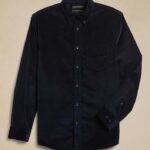 Banana Republic Slim Textured Corduroy Black Shirt