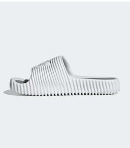 Adidas Light Grey Adilette 25 Slides side