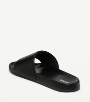 Old Navy Faux-Leather Black Men Slide back