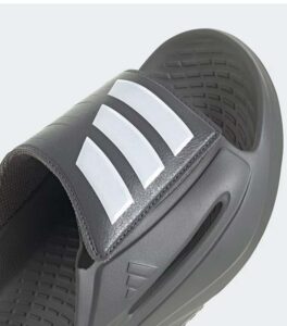 Adidas Grey Lightblaze Slides up front
