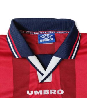 England Umbro Red 1998 Retro Jersey up