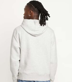 Old Navy Essential Quilted Fleece Grey Hoodie back