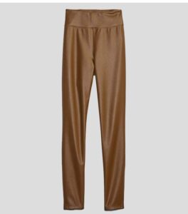 Gap Vegan-Leather Bright Brown Leggings
