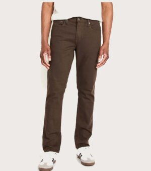 Old Navy Slim Built-In Flex Five-Pocket Dark Brown Pants front