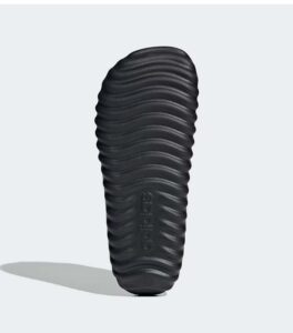 Adidas Adissage 360Rec Black White Logo Slide under