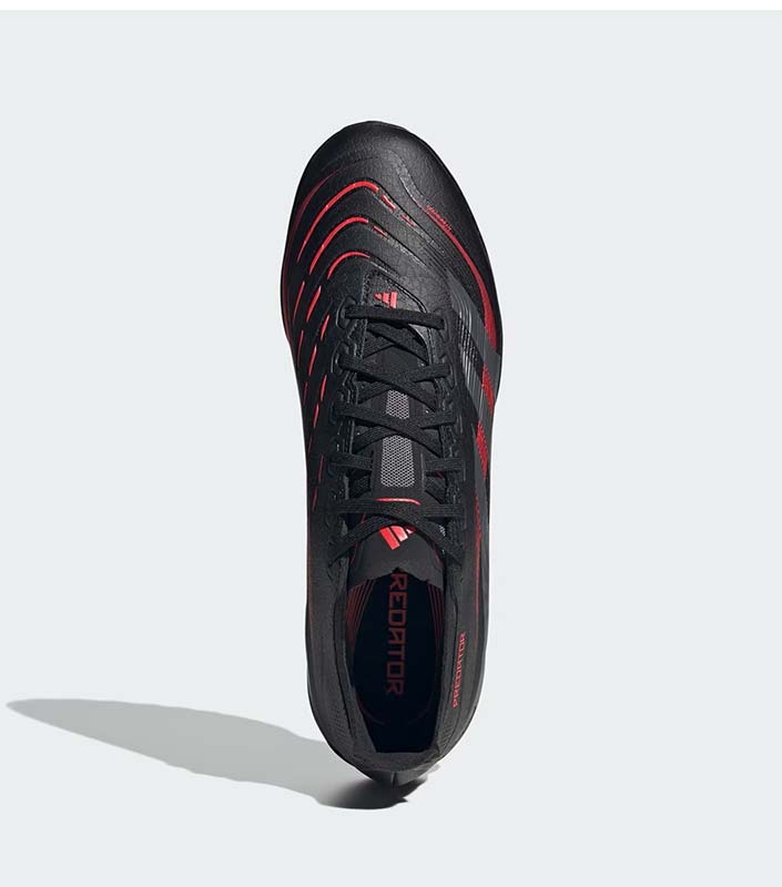 Adidas Predator League Turf Black Red Boots up