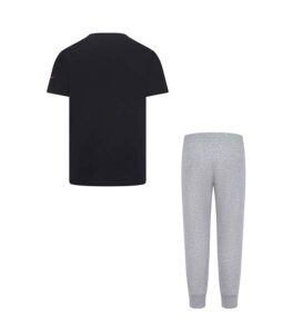 Nike Kids' Swoosh Black Grey T-Shirt & Joggers Set back