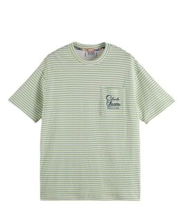 Scotch & Soda Relaxed Fit Stripe Pocket T-Shirt