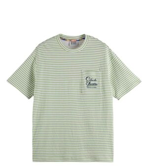 Scotch & Soda Relaxed Fit Stripe Pocket T-Shirt