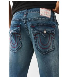 True Religion Gono Big T Flap Pocket Slim Leg Jeans back up