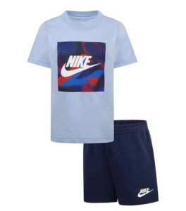 Nike Kids logo Blue short set