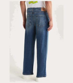 RSQ Loose Stone Wash Blue Jeans back