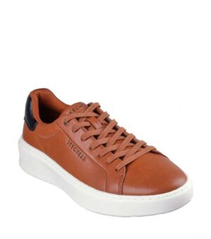 Skechers Duraleather Low Top Brown Cognac Sneakers