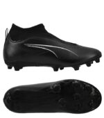Puma Ultra Match+ Laceless Black/White Kids Boot under
