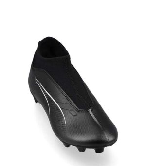 Puma Ultra Match+ Laceless Black/White Kids Boot front