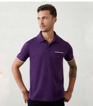 Banana Republic Slim Luxe Touch Pocket Polo front