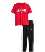 Adidas Kids' Cotton Jersey T-Shirt & Tricot Joggers Set